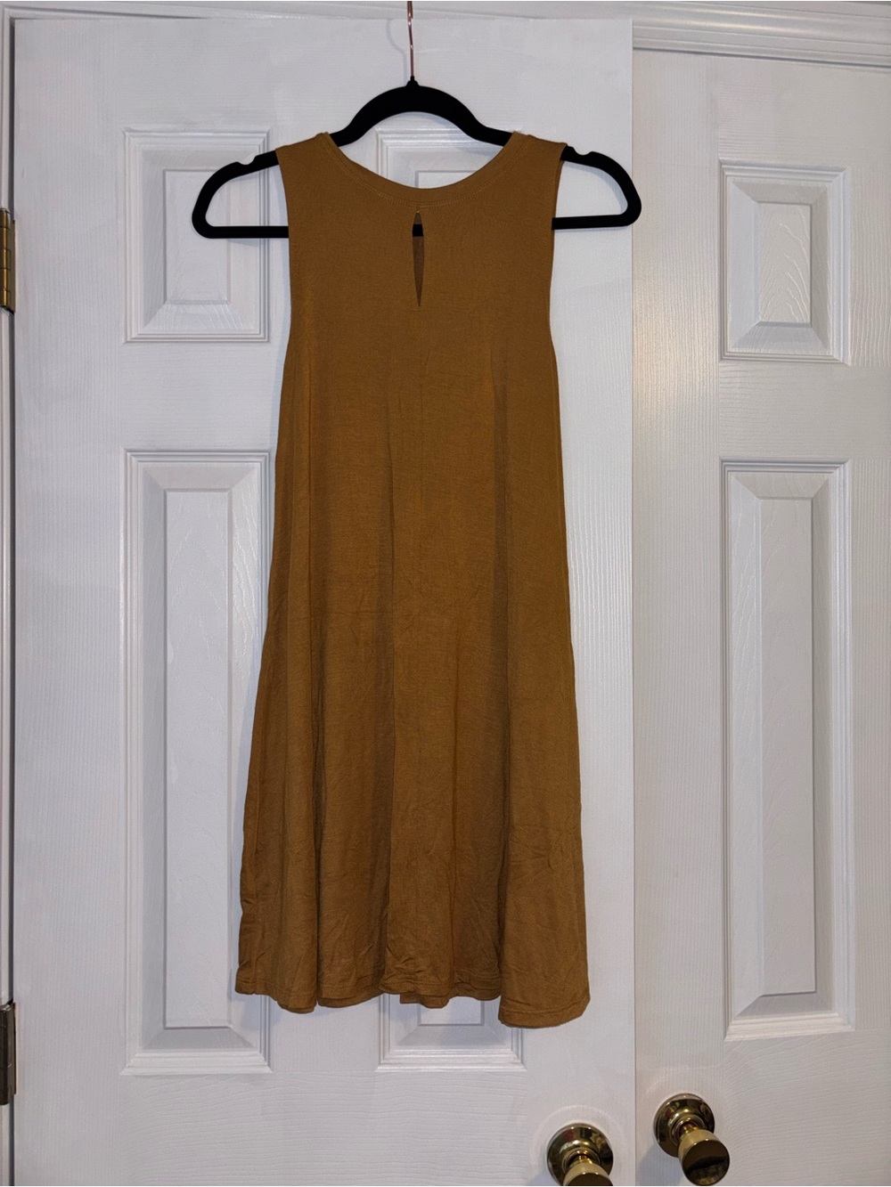 Double Zero Sleeveless Mustard Mini Dress